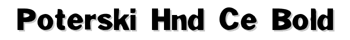 Poterski HND CE Bold font